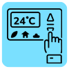 Thermostat installation icon for energy savings in Dubai